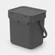 Відро для сміття Sort&Go Brabantia, 3 л, сірий (209888)