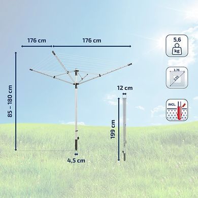 Каркас для сушіння білизни Leifheit LINOLIFT 500 з чохлом (85359)