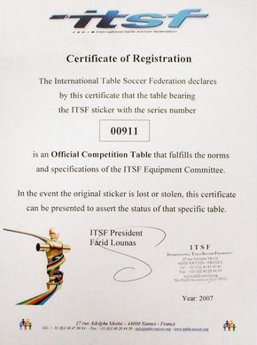 Настільний футбол Garlando Master Champion ITSF (MASTER)