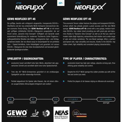 Ракетка для настільного тенісу Gewo Zoom Balance ALL, Neoflexx 48.0+45.0, ST (11640000031)