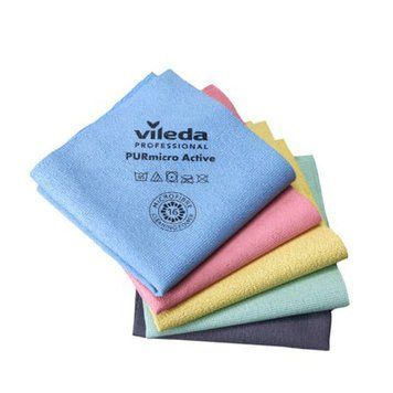 Серветка для прибирання Vileda Professional ПурМікро Ектів, червона, 38x35 см, 1 шт