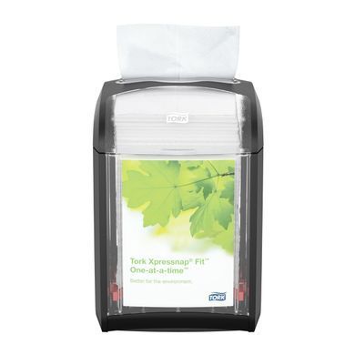 Переносний диспенсер Tork Xpressnap Fit для барних серветок, чорний, на 168 серветок