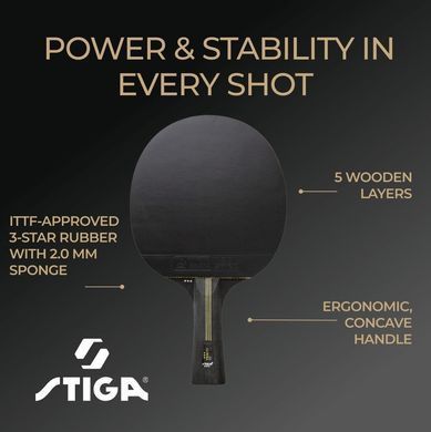 Ракетка для настільного тенісу Stiga Trinity 3 Star ver.2 FL (1213-1208-35)