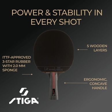 Ракетка для настільного тенісу Stiga Flexure 5 Star ver.2 FL (1215-1205-35)