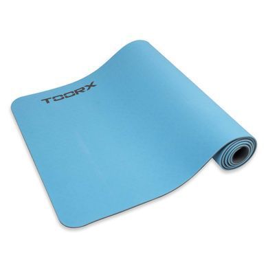 Килимок спортивний Toorx Yoga Professional TPE 183 х 60 х 0,6 см для йоги та фітнесу Azzurro/Antracite (MAT-183)
