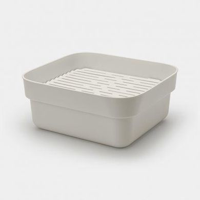 Чаша для миття посуду Brabantia із сушильним піддоном світло-сіра (302688)