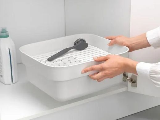 Чаша для миття посуду Brabantia із сушильним піддоном світло-сіра (302688)
