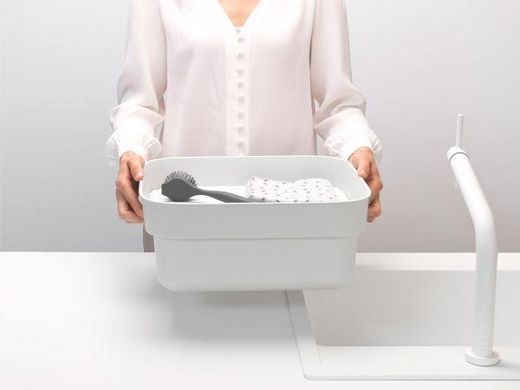 Чаша для миття посуду Brabantia із сушильним піддоном світло-сіра (302688)
