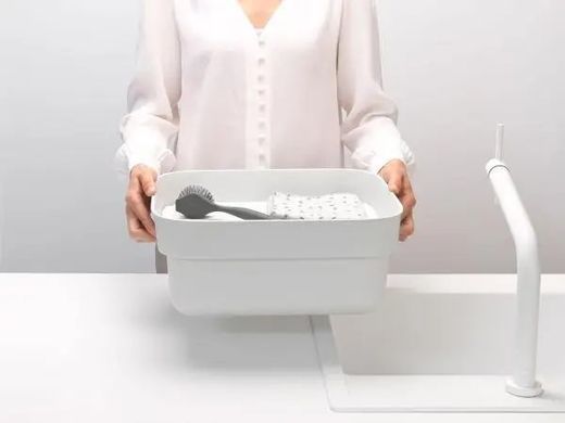 Чаша для миття посуду Brabantia із сушильним піддоном світло-сіра (302688)