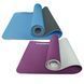 Килимок спортивний Toorx Yoga Professional TPE 183 х 60 х 0,6 см для йоги та фітнесу Burgundi/Perla (MAT-184)