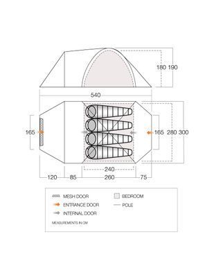 Намет чотиримісний Vango Mokala 450 Mineral Green (TETMOKALA000001)