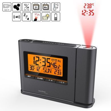 Годинник проекційний Technoline WT519 Anthracite (WT519)