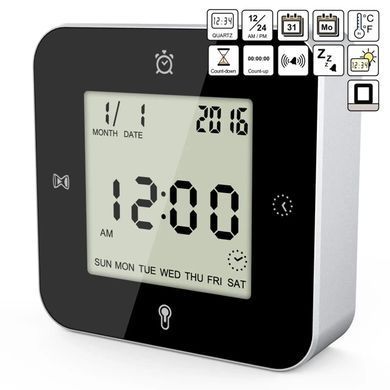 Годинник настільний Technoline WT344 Black/Silver (WT344)