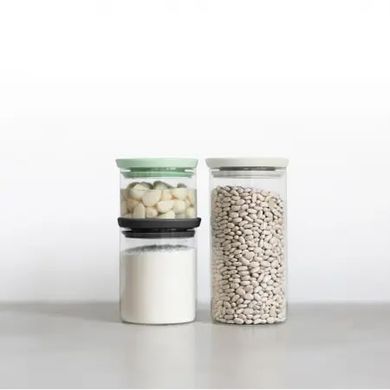 Набір ємностей з кришками для сипучих продуктів Brabantia, об'єм 0,3/0,6/1,1 л, 3 предмети (100550)