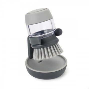 Щітка з дозатором миючого засобу Joseph Joseph palm scrub, 8,8х13,5х9,5 см, сірий (85005)