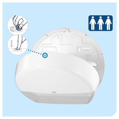 Диспенсер Tork Elevation для туалетного паперу у великих рулонах, білий