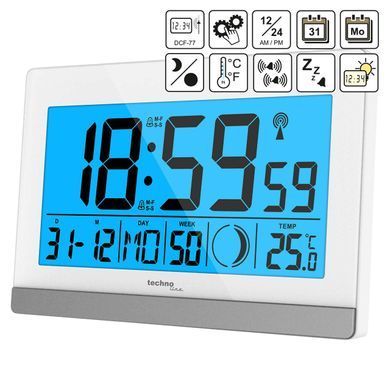 Годинник настільний Technoline WS8056 White/Silver (WS8056)