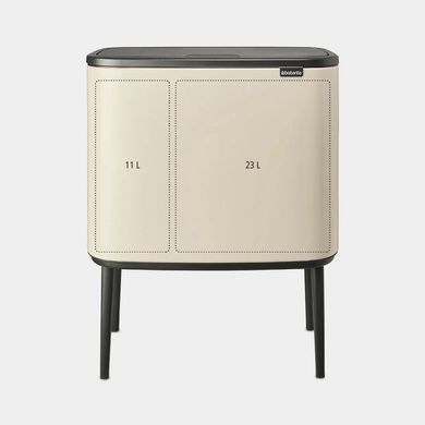 Бак для сміття Brabantia TOUCH BIN BO SOFT, об'єм 11л+23л, бежевий (201585)
