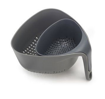Друшляк Joseph Joseph SQUARE COLANDER, 22,1x23,5x13,3 см, сірий, 2 предмети (40094)