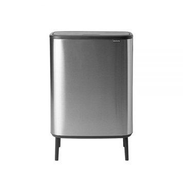 Бак для сміття з 2 відрами (обсяг 2х30 л) Brabantia Bo Touch Bin Hi, сріблястий (130649)