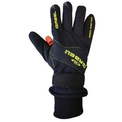 Рукавички для скандинавської ходьби Gabel Wind Tech NCS Black/Green M (8015012100008)