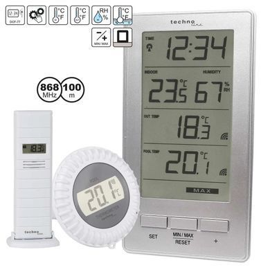 Термогігрометр Technoline WS9069 IT Silver (WS9069)