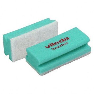 Губка Vileda Professional з білим абразивом, м`яка, зелена, 15х7 см, 1 шт