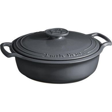Кастрюля низька Emile Henry Sublime Indigo, объем 3,2 л, розмір 38,5х34х8,5 см (664793)