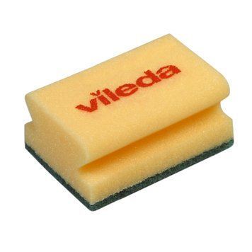 Губка середньої жорсткості Vileda Professional з зеленим абразивом, 15х7 см, 1 шт