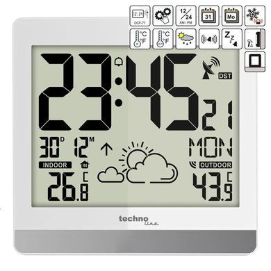 Настінний годинник Technoline WS8119 White (WS8119)