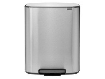 Бак для сміття Brabantia Bo Pedal Bin двосекційний 2х30 л Сталевий матовий (211461)