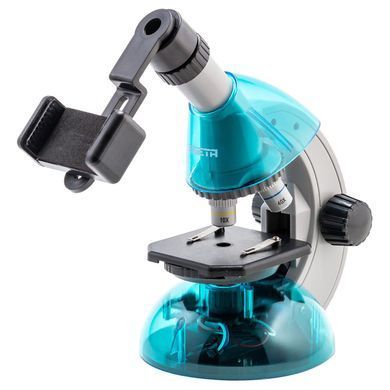 Дитячий мікроскоп SIGETA MIXI 40x-640x BLUE (смартфон-адаптер)