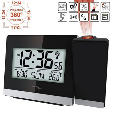 Годинник проекційний Technoline WT536 Black (WT536)
