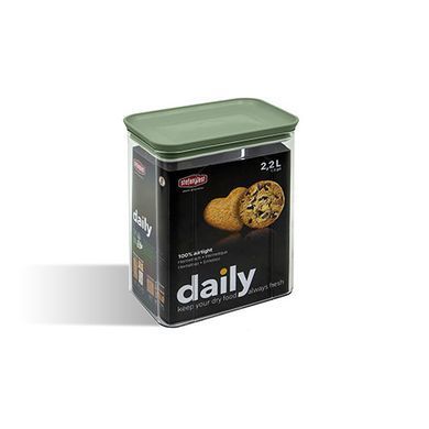 Прямокутна ємність для зберігання продуктів Daily 2,2л зелена (57501_)